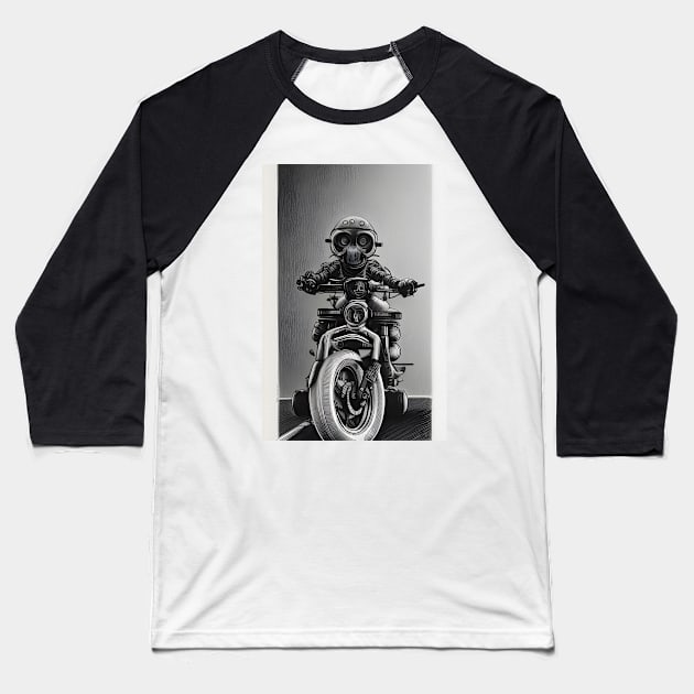 Moto chopper from the future №0013 Baseball T-Shirt by Elba from Ukraine